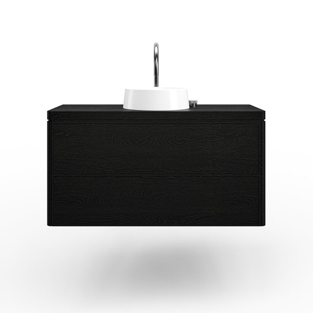 Elegant Black Vanity crafted from American Oak. Custom Made in Australia