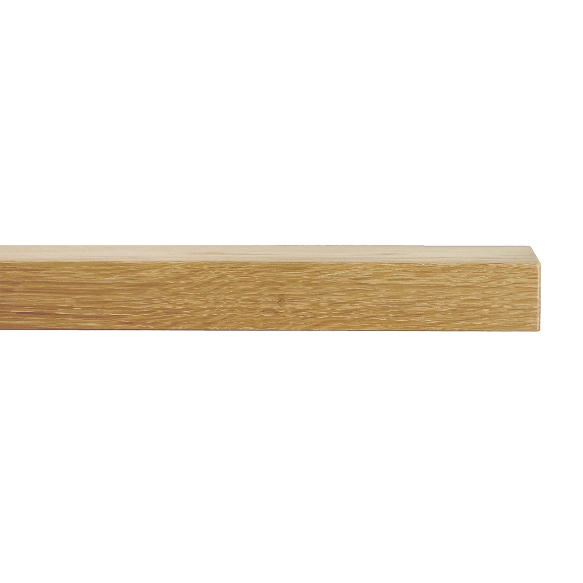 Solid American Oak Floating Timber Shelf made to order in custom sizes. Australian Made floating shelves for residential, commercial and hospitality interiors. Australian Made Floating Timber Shelves. Square Corners on Shelf Profile.