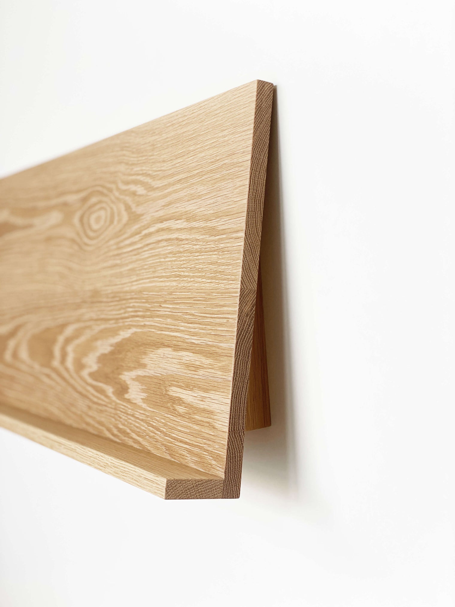 Melbourne Made Furniture the Gallery Leaning Wall Shelf in American Oak
