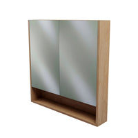 1200mm 900mm 2 Door Modern Mirror Shaving Cabinet in American Oak, Made in Australia