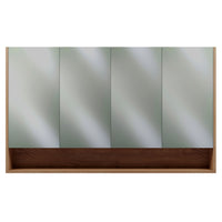 1500mm 1600mm 1800mm 4 Door Modern Mirror Shaving Cabinet in American Oak, Made in Australia