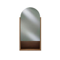 450mm 600mm 1 Arched Door Modern Mirror Shaving Cabinet in American Oak, Made in Australia