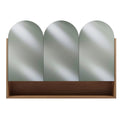 1500mm 1800mm 3 Arched Door Modern Mirror Shaving Cabinet in American Oak, Made in Australia