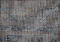 Authentic Hallway Runner Made in Afghanistan. Striking blue colours on a handknotted rug. Available online or in our Melbourne showroom