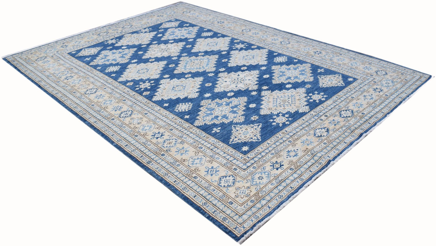 Handknotted Afghan Rug in Deep Blue
