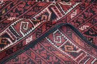 Authentic Antique Afghan Rug in Red