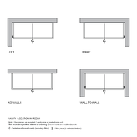 Custom Wall mounted floating vanity placement guide