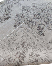 Vintage Handmade Turkish Rug with cream base and brown floral pattern. Dated from the 1960's. Traditional Vintage Turkish Rug available in Melbourne