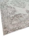 Vintage Handmade Turkish Rug with cream base and brown floral pattern. Dated from the 1960's. Traditional Vintage Turkish Rug available in Melbourne
