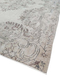 Vintage Handmade Turkish Rug with cream base and brown floral pattern. Dated from the 1960's. Traditional Vintage Turkish Rug available in Melbourne